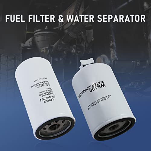 DICMIC Fuel Filter & Water Separator Filter Compatible with Dodge Ram Cummins Replace# FF100-2, WS100