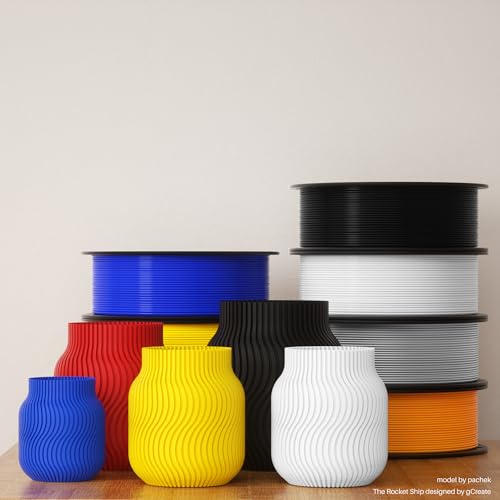 Image of ELEGOO 250g Rapid PETG Filament Bundle 1.75mm, 8 Colors High Speed 600mm /s 3D Printer Filaments Dimensional Accuracy + /- 0.02mm, 8 Pack 250g Spool Brown /Beige /Black /White /Red /Blue /Green /Yellow