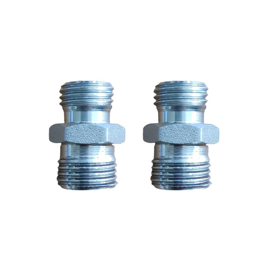 2Pcs M14 to M16 Fittings Adapters Excavator Hydraulic Hose Pipe Thread Connector
