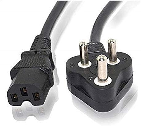 Computer Power Cable Cord for Desktops PC and Printers/Monitor Smps Power Cable Iec Mains Power Cable (Black) (3M- Black)