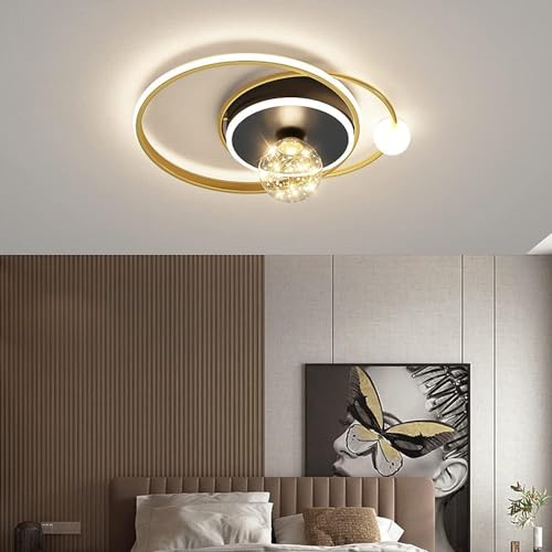 Lustre LED forme ronde principale gradation plafonnier moderne - 5