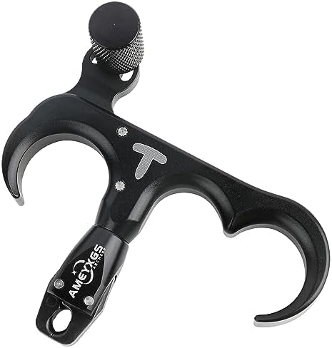 AMEYXGS Archery Bow Release for Compound Bows,Durable Aluminum 360° Rotate Caliper Thumb Release 3 Finger Release AMEYXGS Archery Bow Release for Compound Bows,Durable Aluminum 360° Rotate Caliper Thumb Release 3 Finger Release