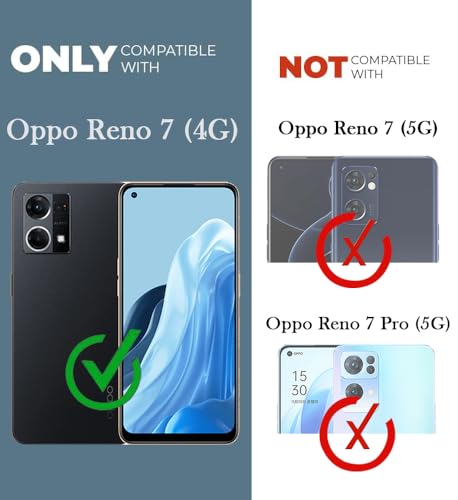 Image of Jkobi Back Cover Case for Oppo Reno7 | Reno 7 4G (Crystal Glass Back | Camera Protection | Shockproof Bumpers | Professional Black)