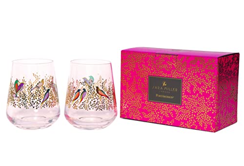 Portmeirion x Sara Miller London Set of 2 Glass Tumblers, Transparent and Durable Glass, Chelsea Collection - Image 3