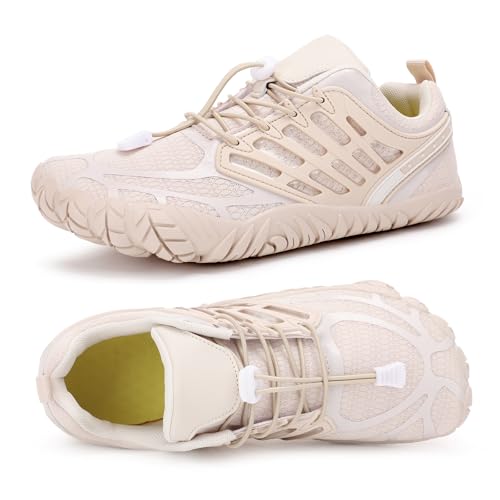MeXYZ Women's Barefoot Hiking Shoes, Wide Toe Box Zero Drop Minimalist Cross-Trainer Sneakers for Running, Walking, Water Sports, Travel & Gym, Breathable Lightweight Grounded Footwear