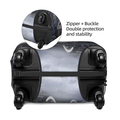 Steam Train Clouds Print Luggage Suitcase Covers Elastic Washable Luggage Protector Luggage Covers For Suitcase4
