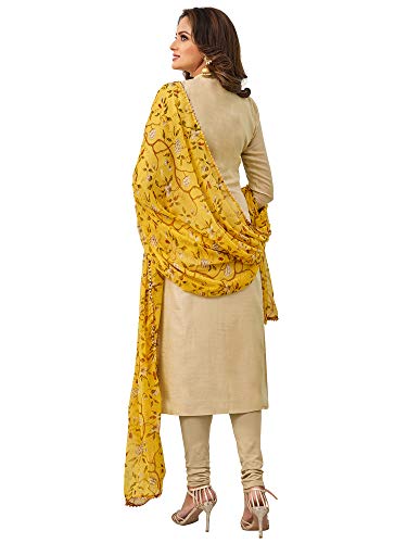 Image of AKHILAM Women's Cotton Blend Embroidered Unstitched Salwar Suit Material(30DMK60 Parent)