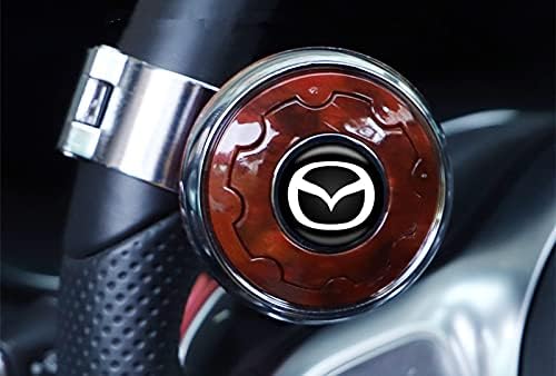 Car Decoration Zone ハンドルスピンナー 自動車ハンドルノブ 360度回転 車用パワーハンドルノブ 自動車 後退 転向 回転 片手操作 省力 通用型 補助 車 ハンドルメタルボールベアリング カー用品 ベアリング インテリア ピーチウッド色 並行輸入品 Mazda マツダ