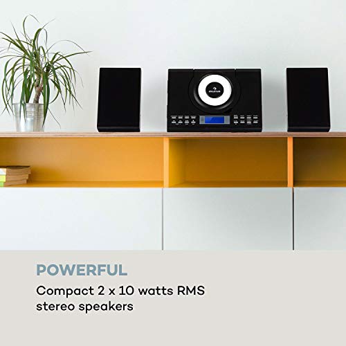 auna Wallie Microsystem - stereosysteem, microsysteem, compact systeem, 2 x 10 W RMS stereoluidsprekers, cd-speler aan… - Image 7