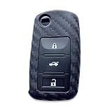 Funda para llave de coche compatible con Volkswagen VW Golf Bora, Jetta Beetle, Polo, Passat B5, B6, Skoda Octavia A5, Fabia, Seat, Ibiza, Leon, Tiguan L