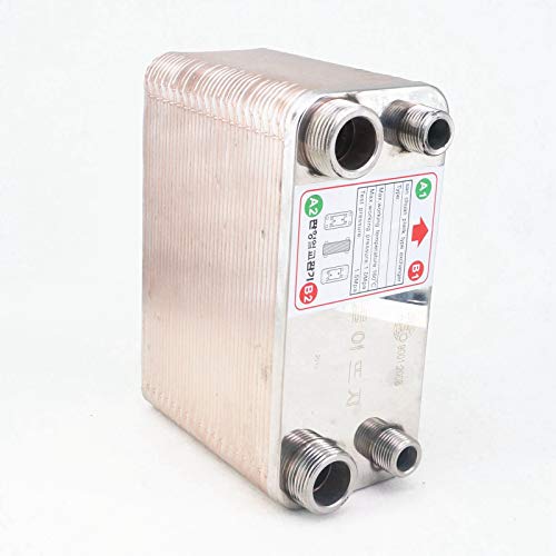 Sorekarain 38 Plates Wort Chiller Cooler Heat Exchanger Sus 304 Stainless Steel Home Brew Beer Wine Making #TOP2