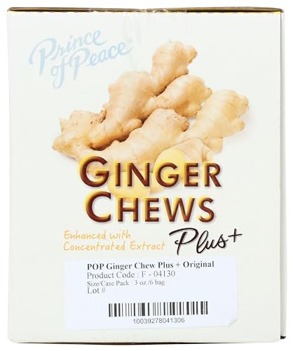 Prince Of Peace Original Flavor Ginger Chew Plus+, Gluten Free, 3 Ounces (Pack of 6) - image 3