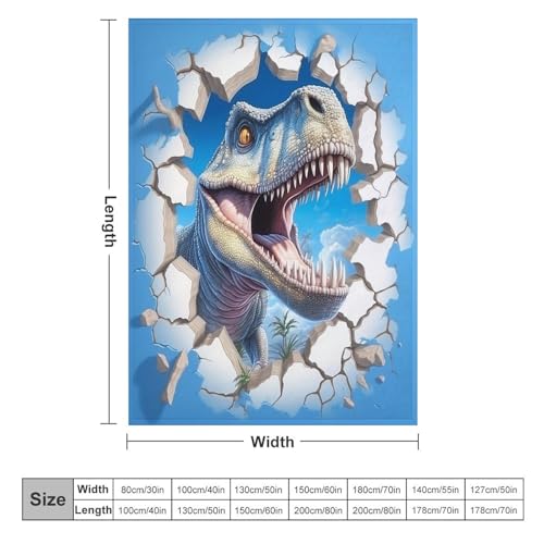 Couverture polaire dinosaure en flanelle douce haute densité