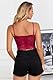 Maiclaice Damen Spitze BH V-Ausschnitt Mit Polsterung Sexy Bequem Bralette Sport Ohne Bügel Büstenhalter Rot Mittel