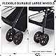 Siairo Hundewagen 3 in 1, Faltbarer Hundebuggy bis 20kg, Haustiere Buggy, Klappbare Haustierwagen mit einem Klick für mittlere Hunde Katzen, Haustiere Transportbox, 360° Drehbare Gummireifen