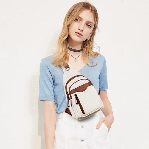 Image of cakang Womens Sling Bag Crossbody Bags for Women Vegan Leather Sling Backpack Daypack Fanny Pack Crossbody Purse Travel