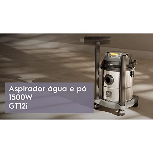 Aspirador de Pó e Água 1500W função sopro rodas 360° capacidade 12 Litros total GT12i 220v Electrolu