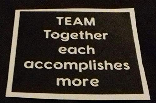 10 x Team Together Each accomplishes More Word Phrase Stencils for Etching on Glass Present Inspirational Sport Gift