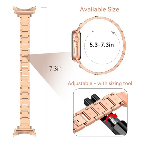 Correa fina con diamantes para Google Pixel Watch 41mm miniatura 3