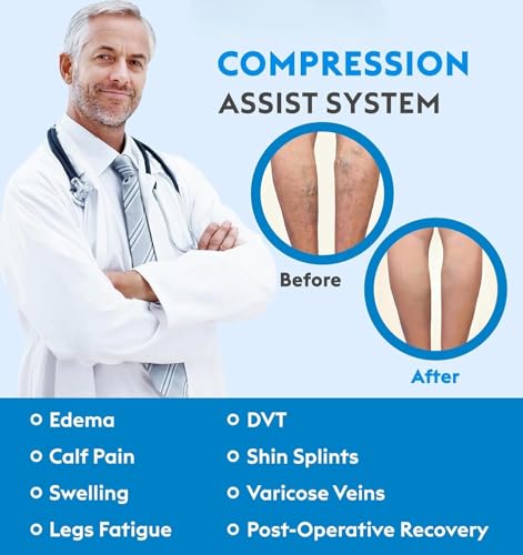 Image of MGANG Knee High Compression Socks 20-30mmHg, Varicose Veins, Short Length