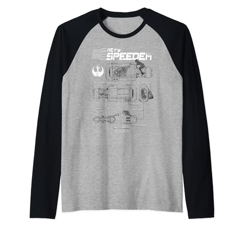 Star Wars Speeder Baseball Tee T-shirt Manche Longue Raglan Graphique Vintage