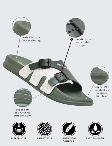 Image of Impakto Sleek Shift Flip Flop for Men | Comfortable Stylish Lightweight Water Resistant Slippers | Anti-Skid Soles | Indoor & Outdoor Chappal | Everyday Essentials