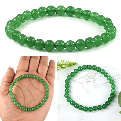 Image of Reiki Crystal Products Certified Natural Crystal Stone Bracelet 6 mm Round Beads for Men and Women | Premium Gemstone Jewellery Collection | Reiki Charged | Multiple Stone Variants Available