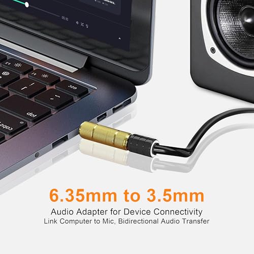 Adaptador de auriculares 3.5mm a 6.35mm, pack 5 unidades miniatura 2
