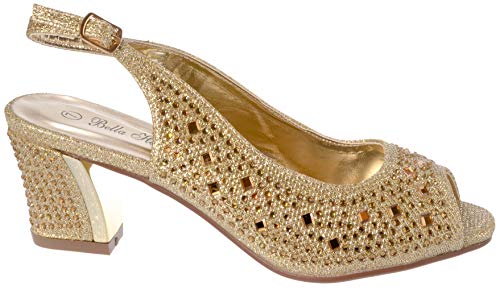 women's Heel Sandals Rhinestone Dress-Shoes lime01 - Image 3