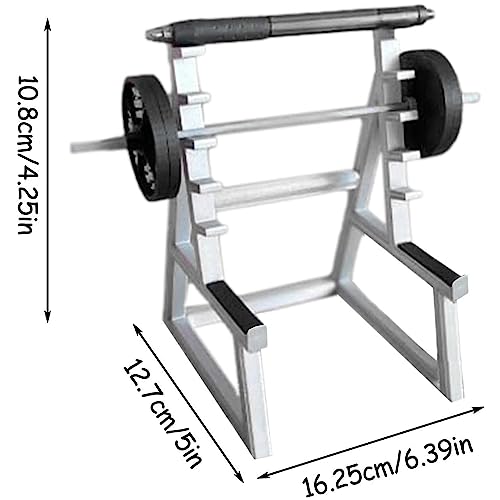 Squat Rack Pen Holder,Mini Squat Rack Ornaments With Barbells And Weights,Desk Organizer, Fun Gift For Fitness Enthusiasts And Weightlifting Fans (Squat Rack) #TOP6