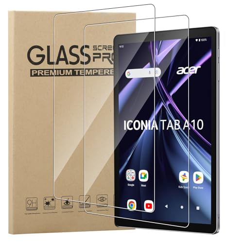 MEMELOKA Protection Écran pour Acer Iconia Tab A10 10.1 Pouces, [2 Pièces] Ultra Transparent 9H Verre Trempé pour Acer Iconia Tab A10[Haute Définition], Anti-Rayures...