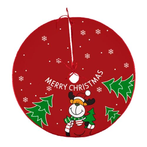 MERIGLARE Saia de árvore de Natal, base de árvore de Natal, enfeite de Natal, base redonda de tapete