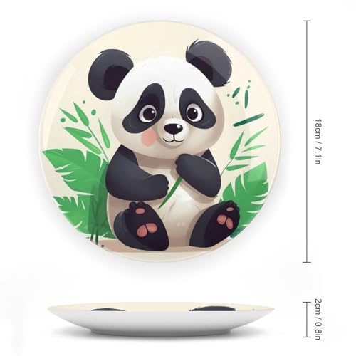 Plato decorativo de porcelana Bone China Panda Star 7 in miniatura 2