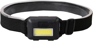 LED Head Torch Lightweight Headlamp with 3 Modes Super Bright Waterproof Adjustable Head Lights for Running Walking Camping Fishing [Energy Class A++], Black