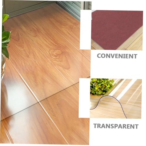 Protector contra arañazos de silla para suelo duro con base transparente de PVC 7