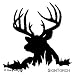BUCK DEER HEAD HUNTING VINYL WALL DECAL HOME DECOR 20" X 20"