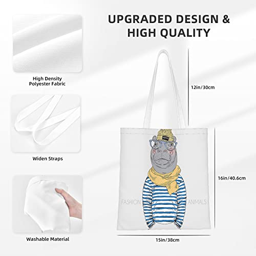 Canvas Tote Bag，Optical Monochrome Geometric Lines Reusable Large Shopping Shoulder Tote Bag For Women4