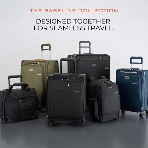 Briggs & Riley Essential 22" Carry On Expandable Spinner - Luggage for Travel, Suitcases with Wheels, Softside Rolling Bag for Men & Women, Self-Repairing Zipper - Baseline Collection, Navy by Briggs & Riley - Image 9