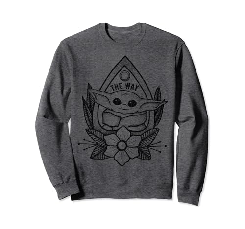 Sweat Grogu line art floral idéal pour vos sorties décontractées