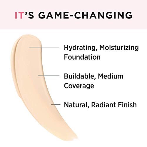 It Cosmetics Your Skin But Better Foundation + Skincare, Fair Warm 10 - Hydrating Coverage - Minimizes Pores & Imperfections, Natural Radiant Finish - With Hyaluronic Acid - 1.0 Fl Oz #TOP2