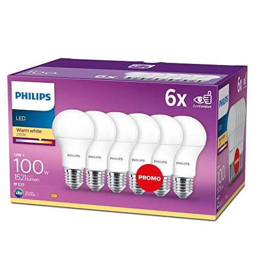 Philips 8718696577035 EEK A+ LED Lampe, 13W (ersetzt 100W), E27, Warmweiß (2700 Kelvin), 6-er Pack