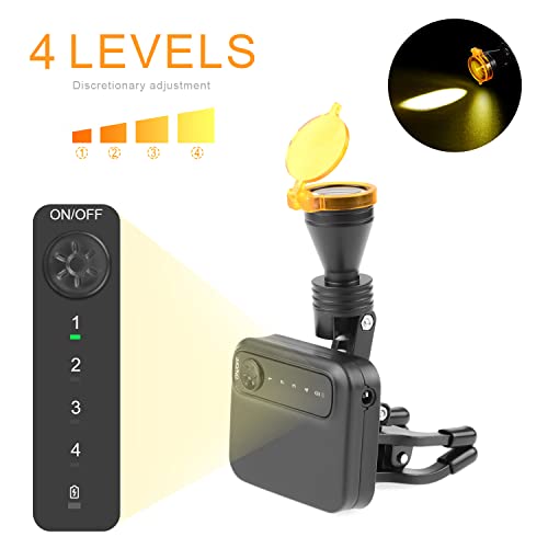 Oubo Clip-On Type Cordless 5W Led Headlight Magnetic Chuck Design Adjustable Brightness Headlamp With Extra Batteries For Loupe #TOP3