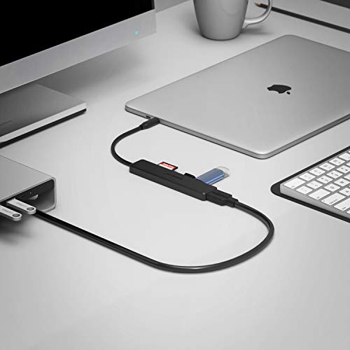 Image of Sabrent Multi-Port USB Type-C Hub with 4K HDMI | Power Delivery (60 Watts) | 1 USB 3.0 Port | 1 USB 2.0 Port | SD /microSD Card Reader (HB-TC6C)