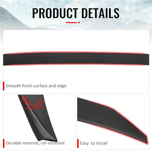 IKON MOTORSPORTS, Trunk Spoiler Compatible with 2001-2005 Lexus IS300 Sedan, JDM Duckbill Style Primer Black ABS Rear Trunk Lid Spoiler Wing Lip - Image 5