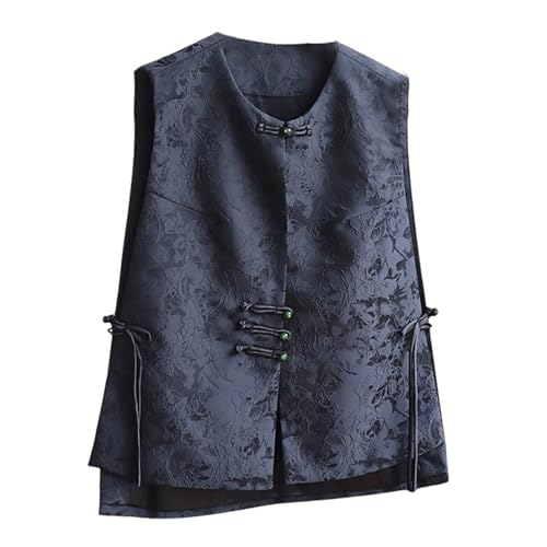 Chaleco de otoño para mujer sin mangas ideal para solucionar el abrigo ligero con estilo retro