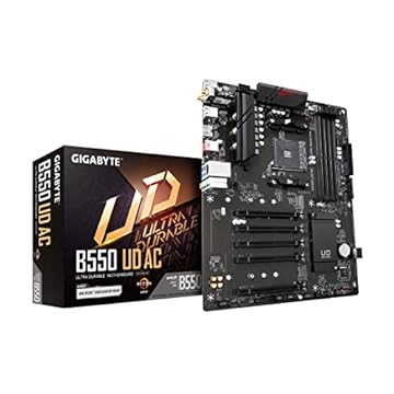 GIGABYTE B550 UD AC (AM4/ AMD/ B550/ ATX/Dual M.2/ SATA 6Gb/s/USB 3.2 Gen 2/ Intel 802.11a/b/g/n/ac/Realtek GbE LAN/PCIe 4.0/Motherboard)