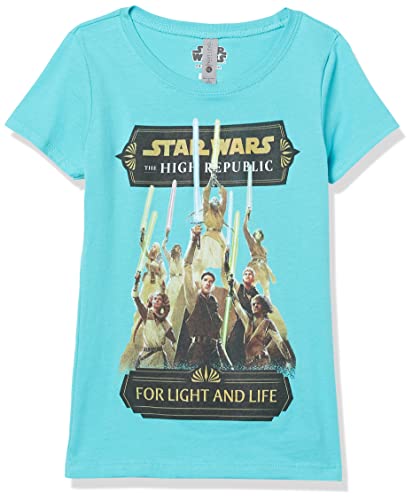 T-shirt Star Wars fille bleu Tahiti XL haut coton Lighters Up High