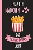 Nur Ein Mädchen Das Pommes Frittes Liebt: Nette lustige Abdeckung für Pommes Frittes | Essen Notizbuch | Lustiges Notizbuch-Geschenk für Pommes Frittes | 110 Seiten, 6x9 Zoll - Med Bahadda 18 