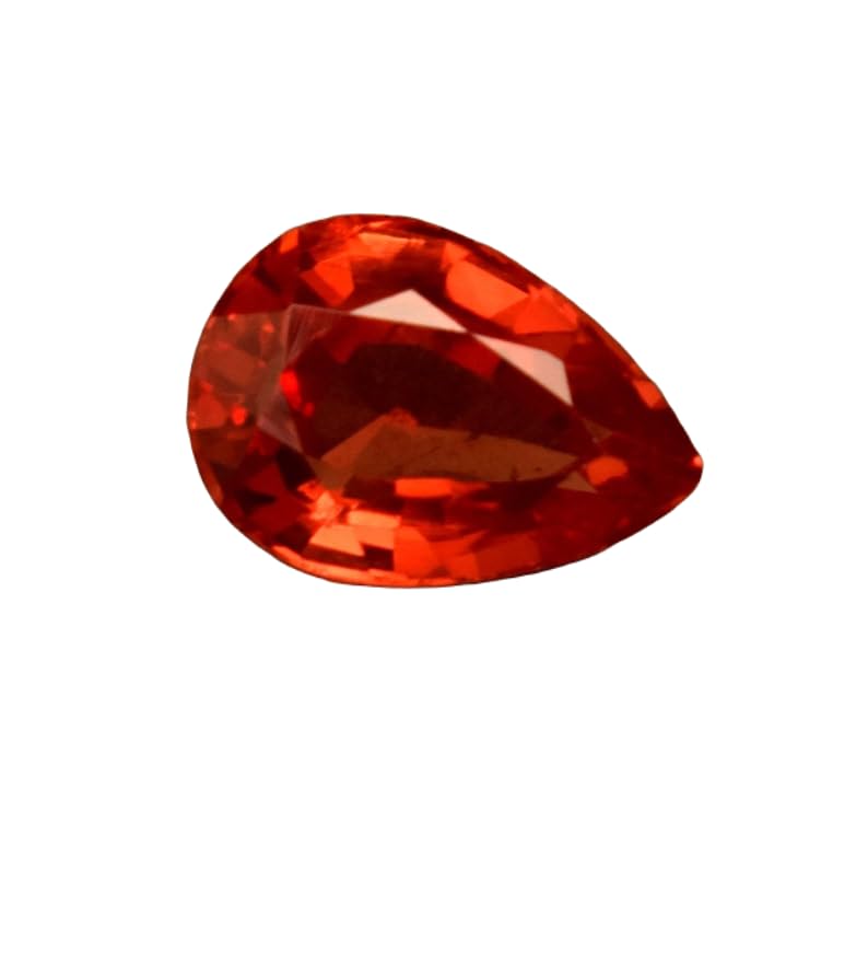 Saphir orange naturel GH_NAT_10988, pierre précieuse poire facettée