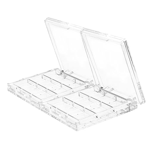 FOMIYES 2pcs Small Makeup Case Eyeshadow Palette Empty Makeup Pallet Eyeshadow Holder Travel Highlighter Case